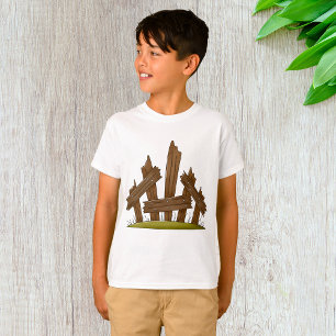 Broken Wooden Fence Rustic Farmyard T-Shirt
