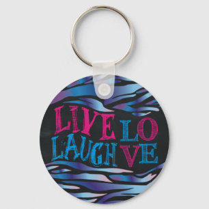 Broken Zebra Chalkboard Keychain