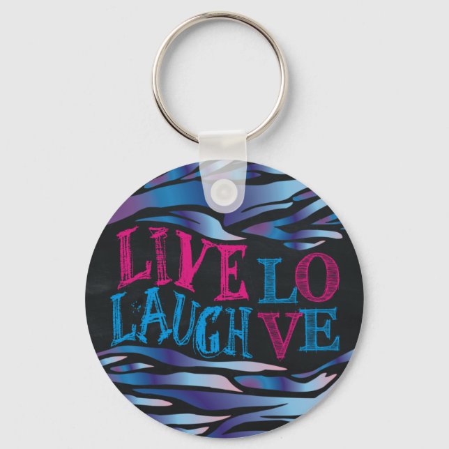 Broken Zebra Chalkboard Keychain (Front)