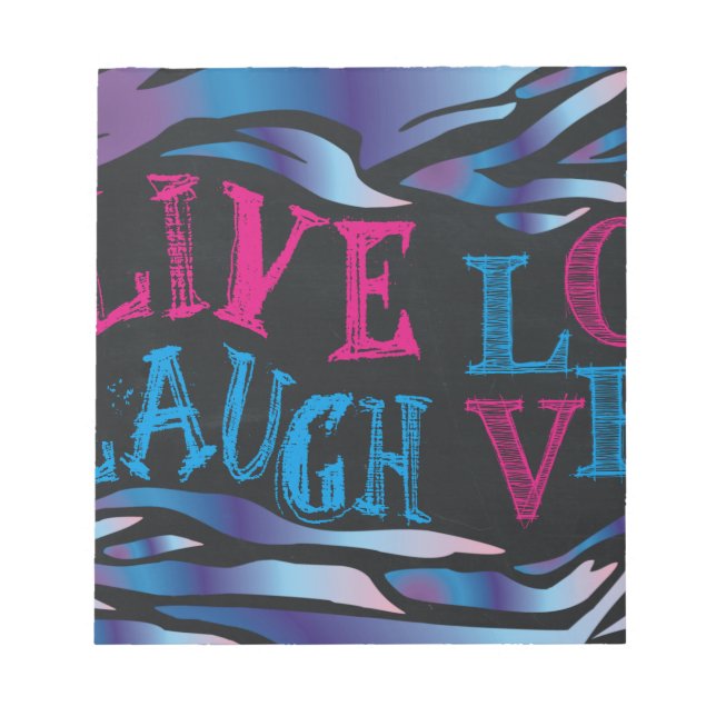 Broken Zebra Chalkboard Notepad (Front)