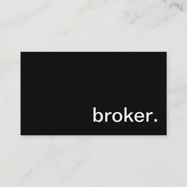 Broker Business Card (Front)