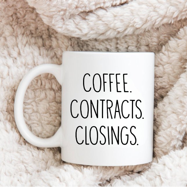 BROKER Real Estate Agent COFFEE CONTRACTS CLOSING Coffee Mug (Creator Uploaded)