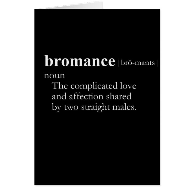BROMANCE (définition) (Devant)