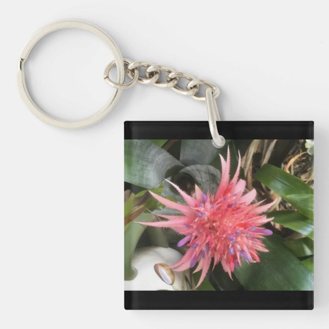 Bromeliad Flower Keychain (Front)