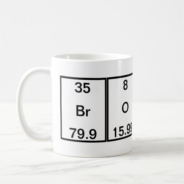 Bromine Oxygen Thorium Erbium (BrOThEr) Coffee Mug (Left)