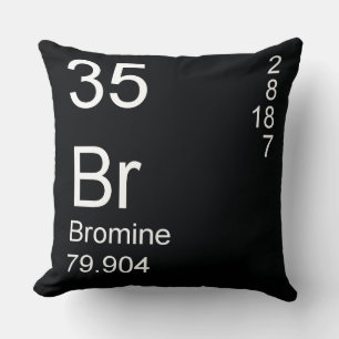 Bromine Throw Pillow