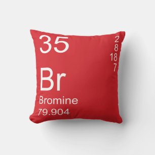 Bromine Throw Pillow