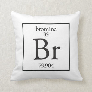 Bromine Throw Pillow