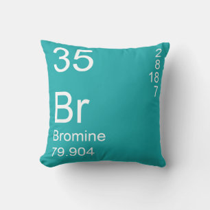 Bromine Throw Pillow