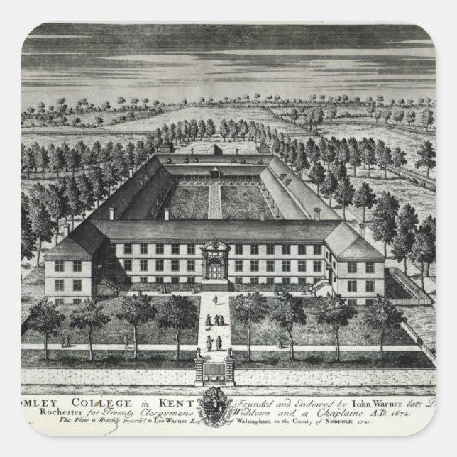 Bromley College in Kent Square Sticker (Front)