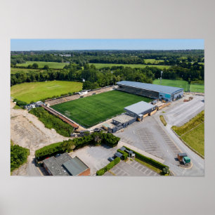 Bromley FC Hayes Lane Stadium Aerial View Poster