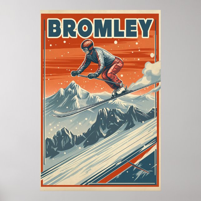 Bromley Mountain: A Vintage Ski Poster (Front)