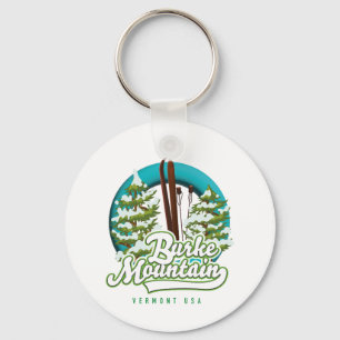 Bromley Mountain Peru Vermont US Ski logo Clock Keychain
