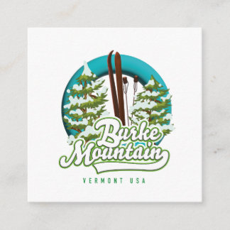Bromley Mountain Peru Vermont US Ski logo Square S Enclosure Card