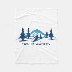 Bromley Mountain Vermont Skiing Ski Snowboarding I Fleece Blanket