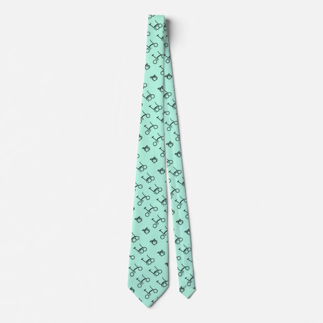 Brompton Bicycle Patterned Tie (Front)