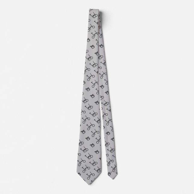 Brompton Bicycle Patterned Tie (Front)