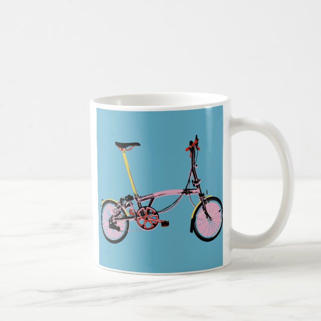 Brompton Side View BluePink Coffee Mug (Right)