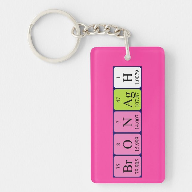Bronagh periodic table name keyring (Front)