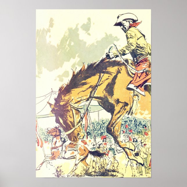 BRONC ART 13 x 19 Canvas Print (Front)