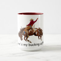 Bronc busting cowboy
