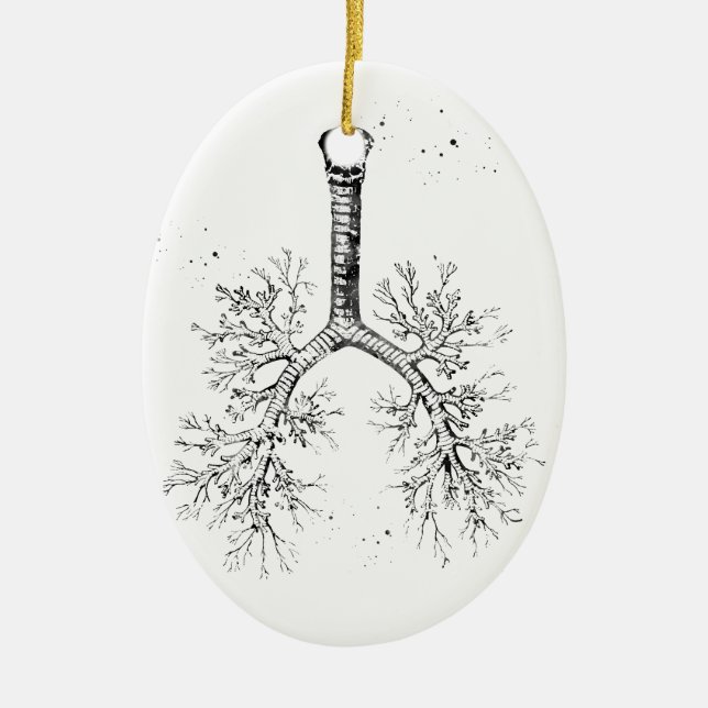Bronchial tree ceramic ornament (Front)