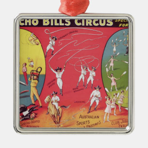 Broncho Bill's Circus, Birmingham c.1890-1910 Metal Ornament