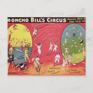 Broncho Bill's Circus, Birmingham c.1890-1910 Postcard