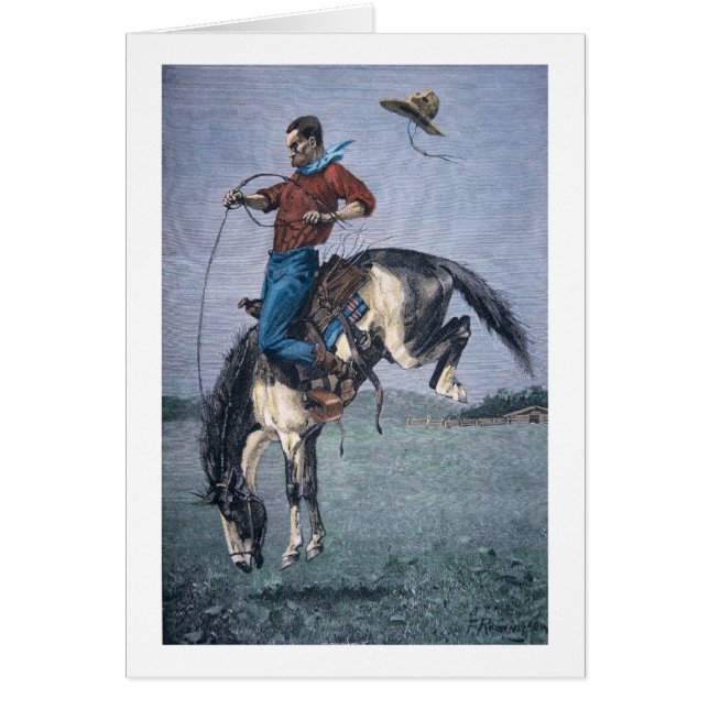 Bronco-Buster (coloured engraving) (Front)
