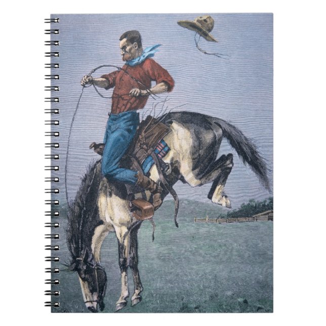 Bronco-Buster (coloured engraving) Notebook (Front)