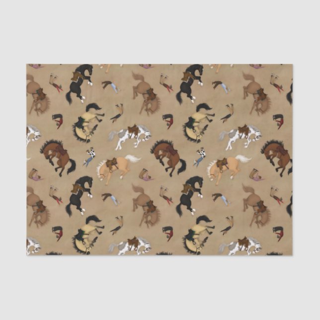 Broncs and Cowboys Tissue Paper (Front)