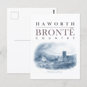 Bronte Country with Haworth Church and Parsonage Postcard