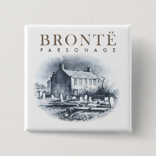 Bronte Parsonage Home of the Brontes 2 Inch Square Button