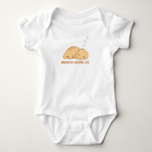 Bronto snore us Cute Dino Pun – Funny Kawaii Dinos Baby Bodysuit