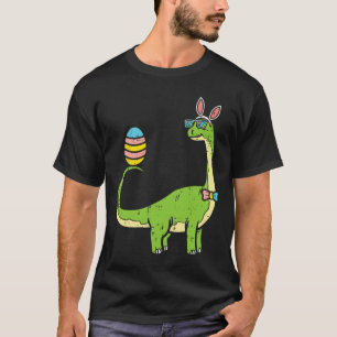 Brontosaurus Bunny Ears Egg Easter Day Dinosaur Di T-Shirt