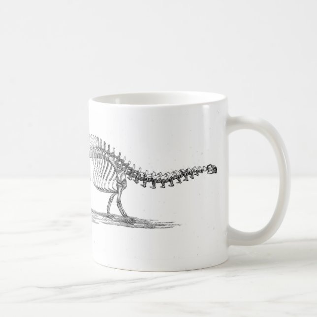 Brontosaurus Dinosaur Antique Print Coffee Mug (Right)