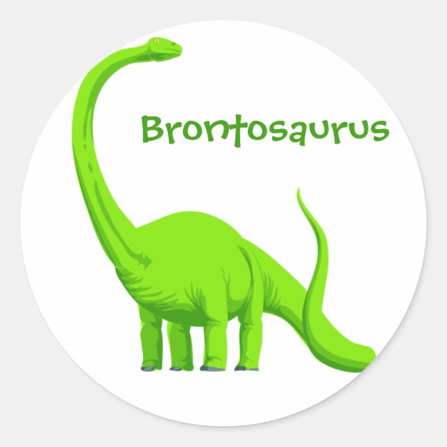 Brontosaurus dinosaur sticker (Front)