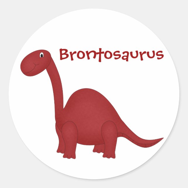Brontosaurus dinosaur sticker (Front)