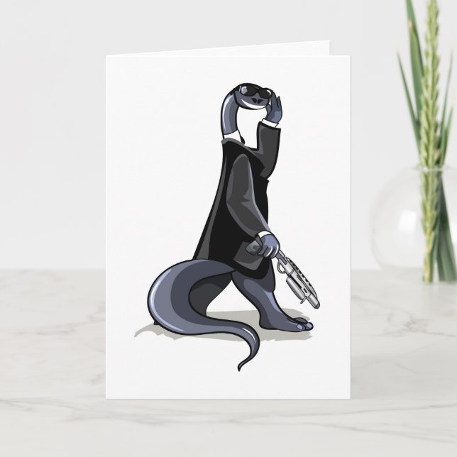 Brontosaurus Dressed As A Movie Character. Card (Front)
