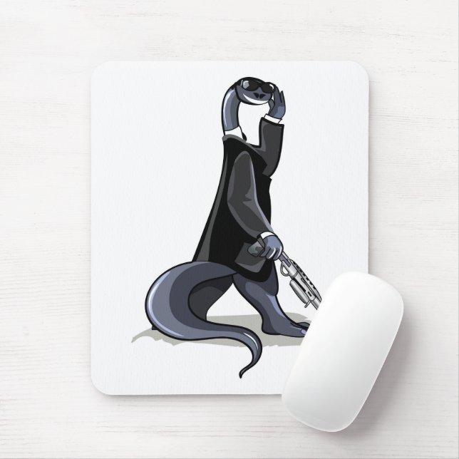 Brontosaurus Dressed As A Movie Character. Mouse Pad (With Mouse)