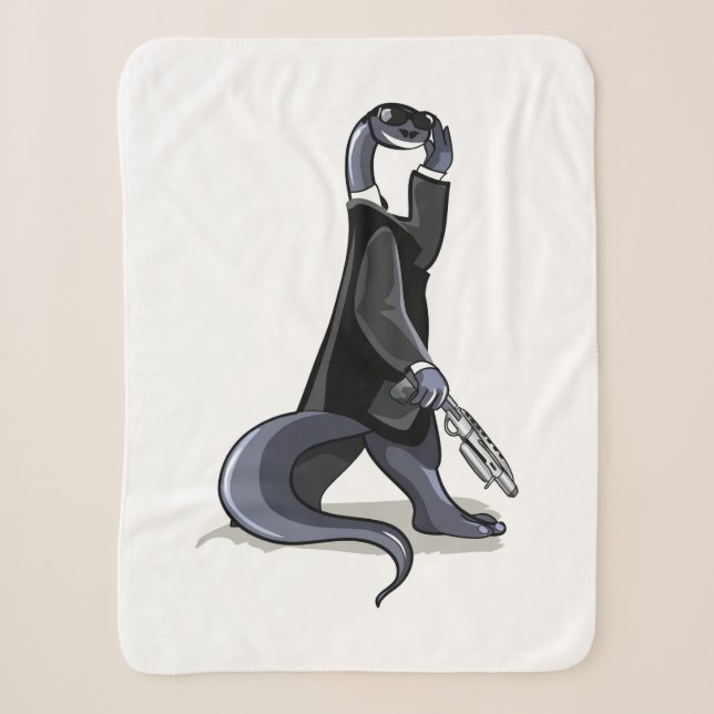 Brontosaurus Dressed As A Movie Character. Sherpa Blanket (Front)