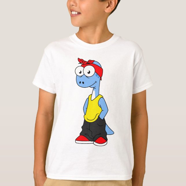 Brontosaurus Dressed In Hip Hop Clothing. T-Shirt (Front)