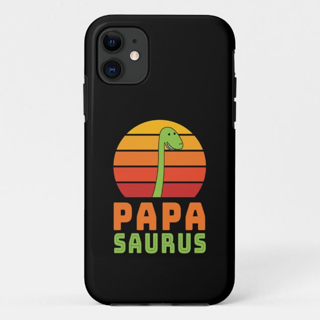 Brontosaurus Papasaurus Dinosaur Father's Day Case-Mate iPhone Case (Back)