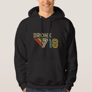 Bronx 718 New York City State Vintage Bronx Area C Hoodie