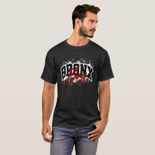 Bronx Boy Street Graffiti Typography T-Shirt