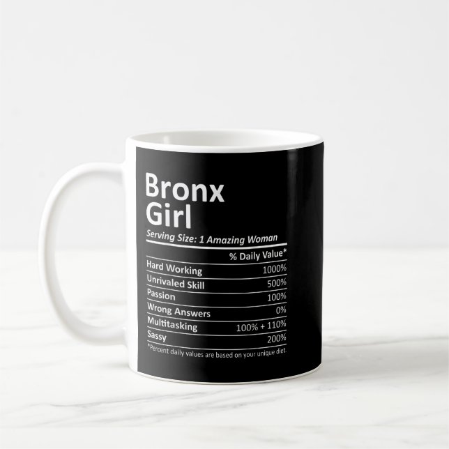 BRONX GIRL NY NEW YORK Funny City Home Roots USA G Coffee Mug (Left)