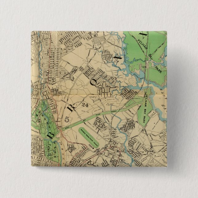 Bronx, New York 2 Inch Square Button (Front)