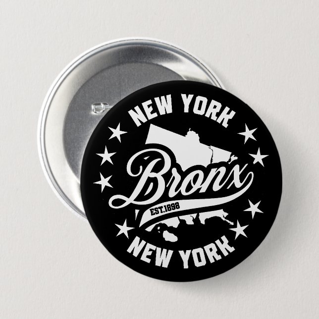 Bronx,New York 3 Inch Round Button (Front & Back)