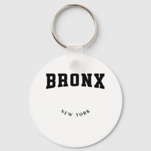 Bronx New York Black Keychain
