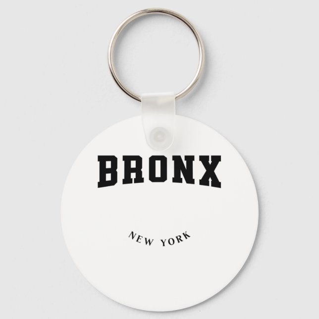 Bronx New York Black Keychain (Front)